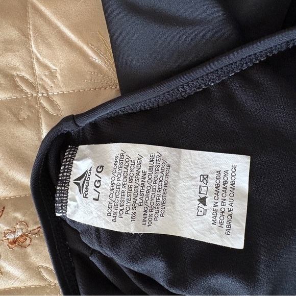 Reebok Black Athletic Swimsuit Apparel Size L - Picture 2 of 6